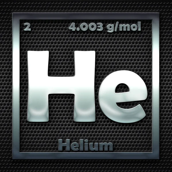 Chemical Elements Periodic Table Named Helium — Stock Photo, Image
