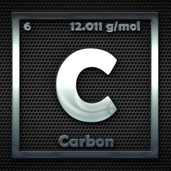 탄소라는 이름의 주기율표에 원소들 — 스톡 사진