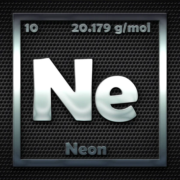 Chemical Elements Periodic Table Named Neon — Stock Photo, Image