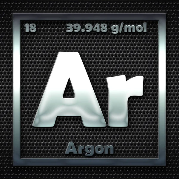 Хімічні Елементи Періодичній Таблиці Названого Аргону — стокове фото