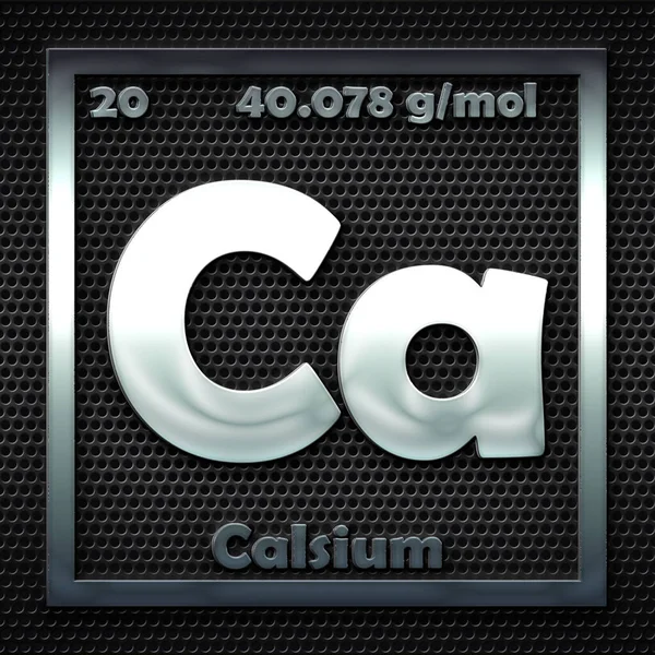 Elementos Químicos Tabela Periódica Cálcio Nomeado — Fotografia de Stock