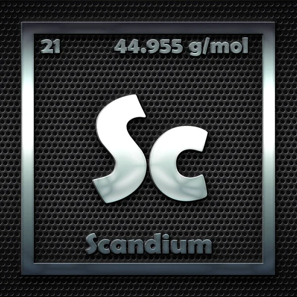 Хімічні Елементи Періодичній Таблиці Названого Скандію — стокове фото