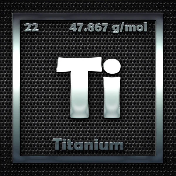 티타늄이라는 이름의 주기율표에 — 스톡 사진