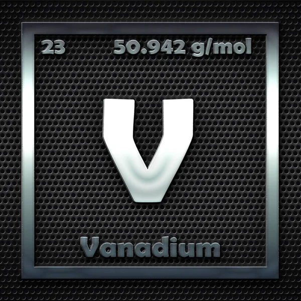 Chemical Elements Periodic Table Named Vanadium — Stock Photo, Image