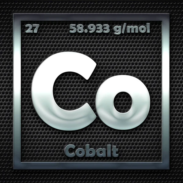 Elementos Químicos Tabela Periódica Cobalto Nomeado — Fotografia de Stock