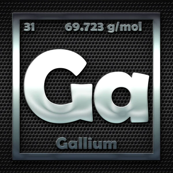 Chemical Elements Periodic Table Named Gallium — Stock Photo, Image