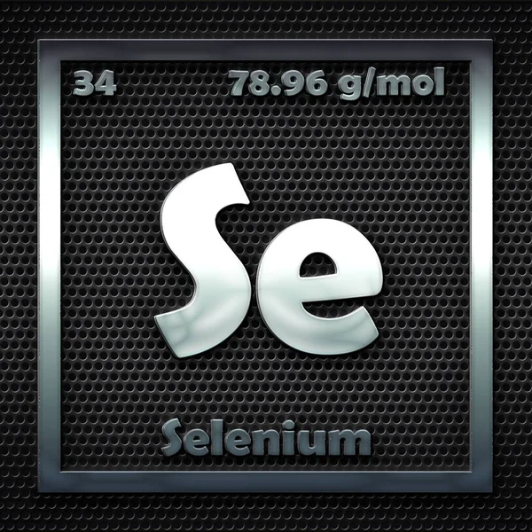 Elementos Químicos Tabela Periódica Selênio Nomeado — Fotografia de Stock