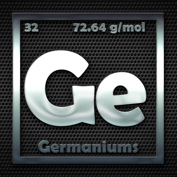 Elementos Químicos Tabela Periódica Dos Germânio Nomeados — Fotografia de Stock