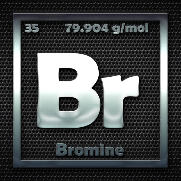 Elementos Químicos Tabela Periódica Bromo Nomeado — Fotografia de Stock