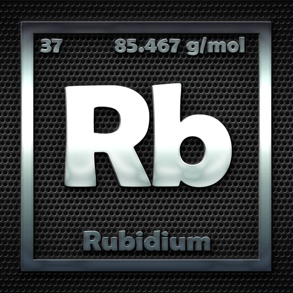 Chemical Elements Periodic Table Named Rubidium — Stock Photo, Image