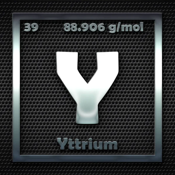Chemical Elements Periodic Table Named Yttrium — Stock Photo, Image