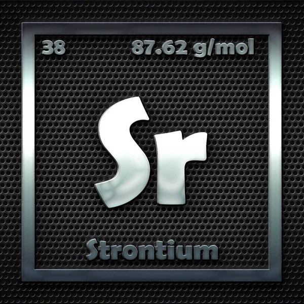 Les Éléments Chimiques Dans Tableau Périodique Strontium Nommé — Photo