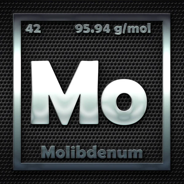 Хімічні Елементи Періодичній Таблиці Названого Молібдену — стокове фото