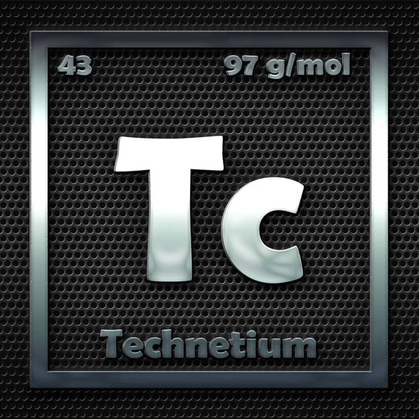 Elementos Químicos Tabela Periódica Tecnécio Nomeado — Fotografia de Stock