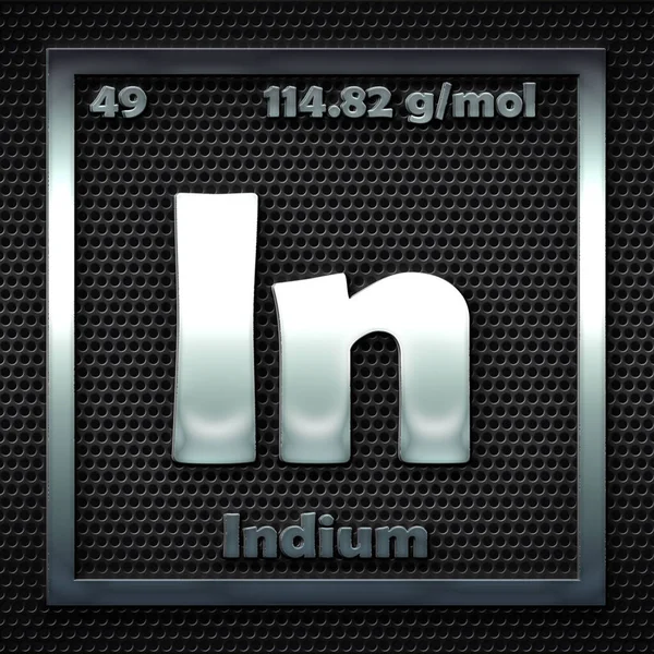 Elementos Químicos Tabela Periódica Índio Nomeado — Fotografia de Stock