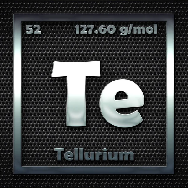 Elementos Químicos Tabla Periódica Del Telurio Mencionado — Foto de Stock