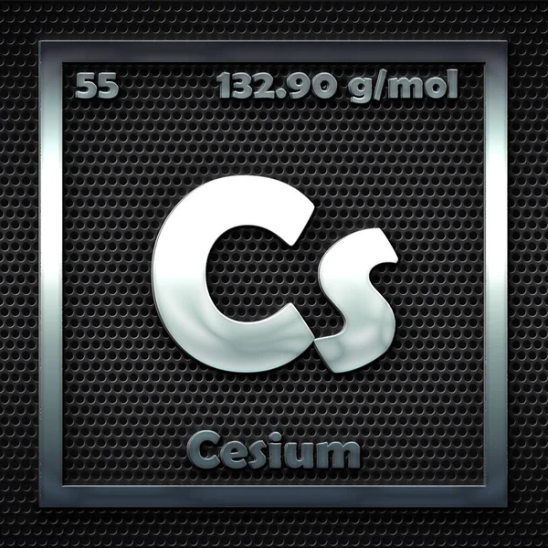 Elementos Químicos Tabela Periódica Césio Nomeado — Fotografia de Stock