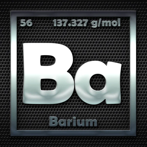 Kemiska Grundämnena Det Periodiska Systemet För Namngivet Barium — Stockfoto