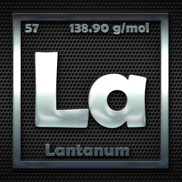 Χημικά Στοιχεία Στον Περιοδικό Πίνακα Του Λεγόμενου Lantanum — Φωτογραφία Αρχείου