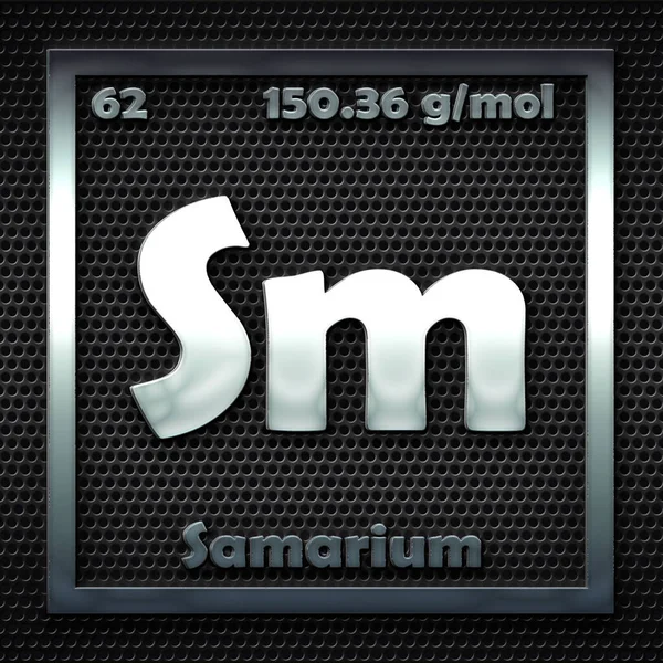 Хімічні Елементи Періодичній Таблиці Названого Самарію — стокове фото