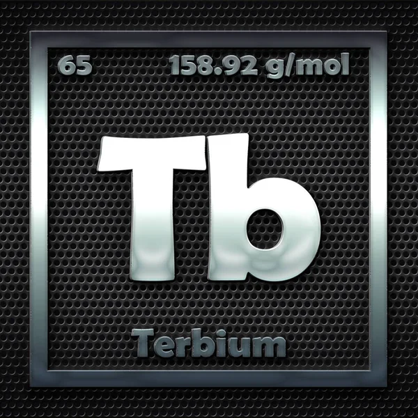 Хімічні Елементи Періодичній Таблиці Імені Тербію — стокове фото