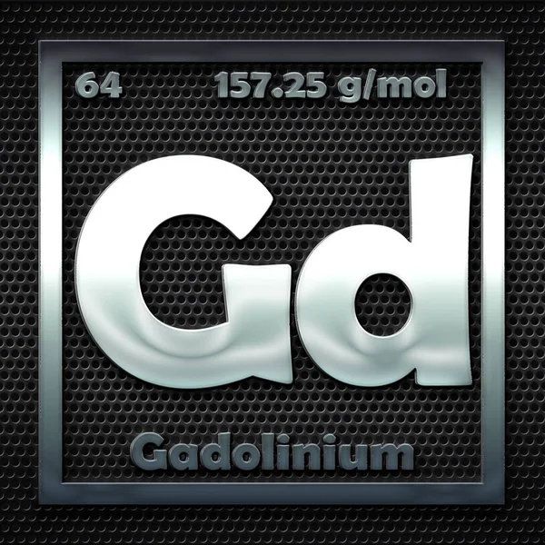 Elementos Químicos Tabela Periódica Gadolínio Nomeado — Fotografia de Stock