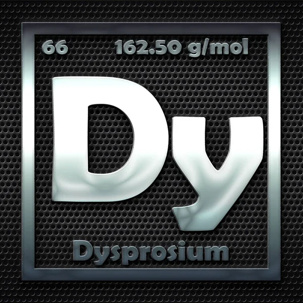 Gli Elementi Chimici Nella Tavola Periodica Del Nome Ysprosium — Foto Stock