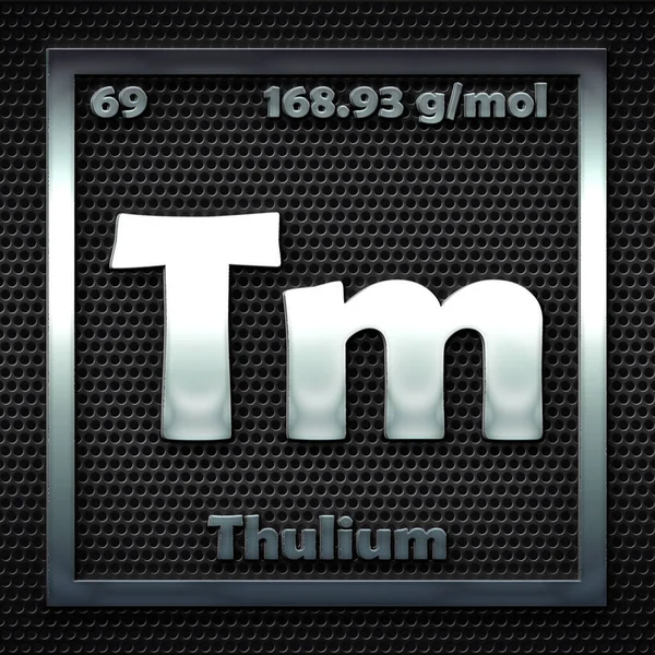 Les Éléments Chimiques Tableau Périodique Nom Thulium — Photo