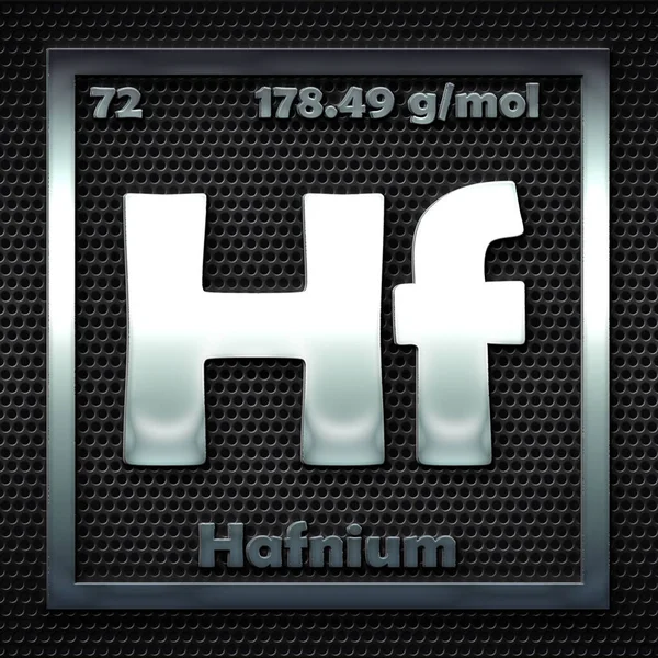 Kemiska Grundämnena Det Periodiska Systemet Det Namngivna Hafnium — Stockfoto