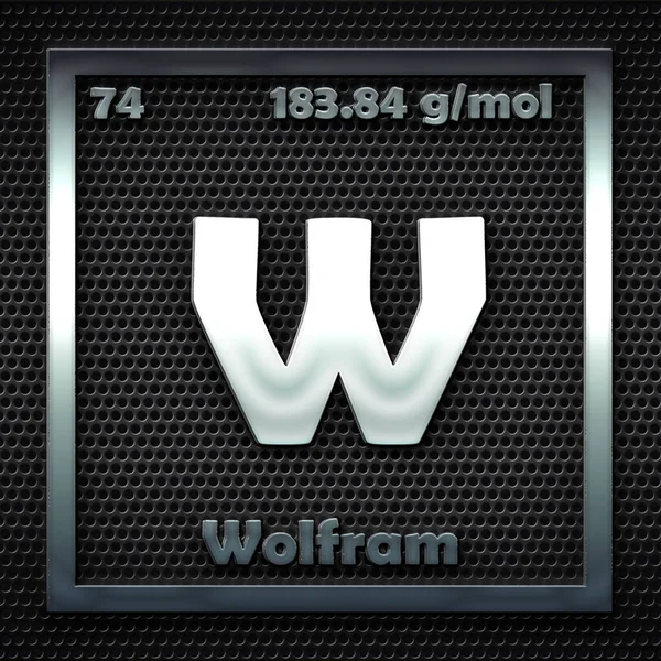 Chemické Prvky Periodické Tabulce Pojmenovaného Wolfram — Stock fotografie