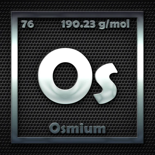 Elementos Químicos Tabela Periódica Ósmio Nomeado — Fotografia de Stock