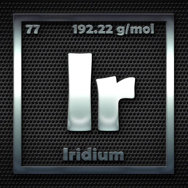 Chemical Elements Periodic Table Named Iridium — Stock Photo, Image