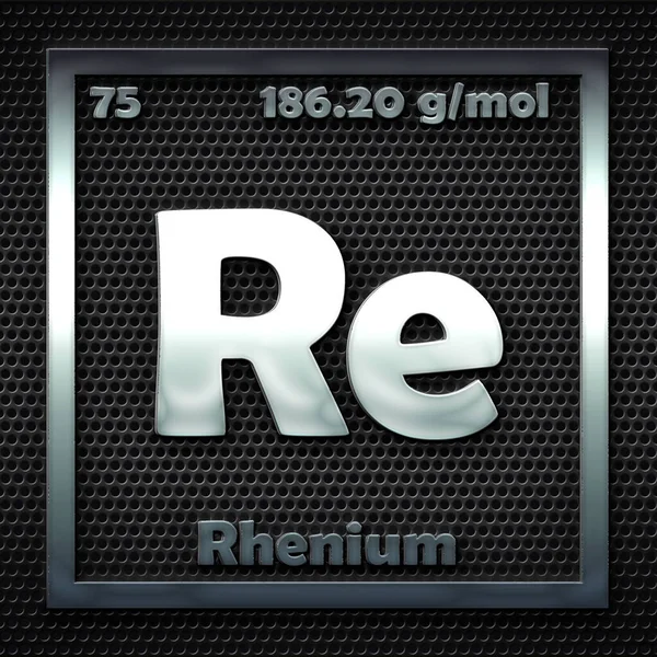 Kémiai Elemek Megnevezett Rénium Periódusos Táblázatában — Stock Fotó