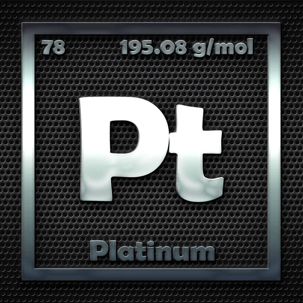 Химические Элементы Периодической Таблице Названной Платины — стоковое фото