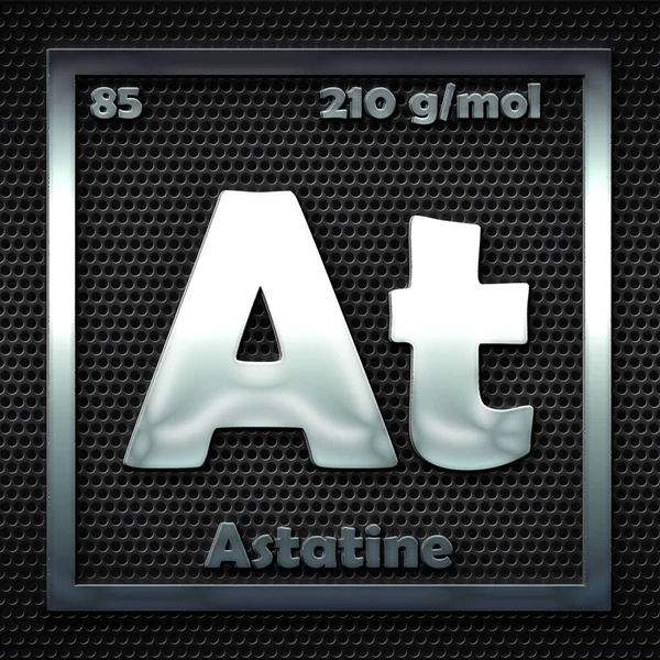 Elementos Químicos Tabela Periódica Astatina Nomeada — Fotografia de Stock
