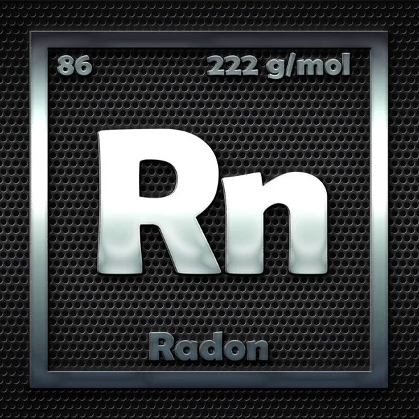 Хімічні Елементи Періодичної Таблиці Іменованого Радону — стокове фото