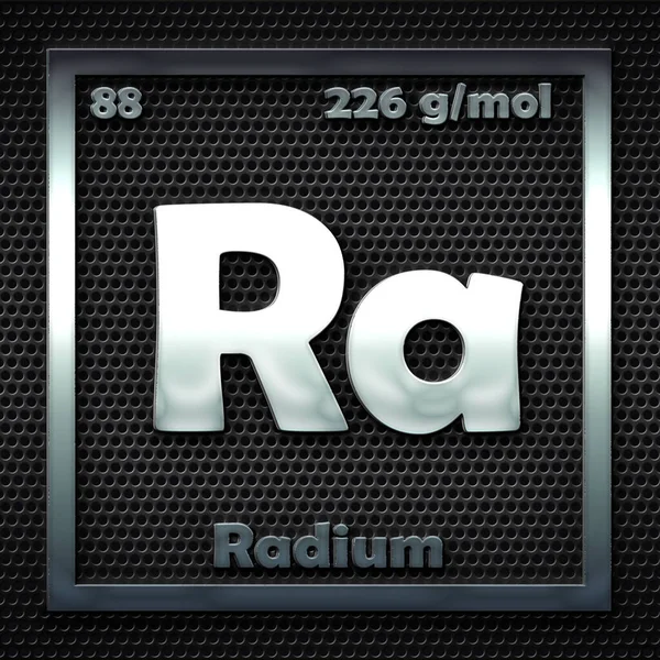 Les Éléments Chimiques Dans Tableau Périodique Radium Nommé — Photo