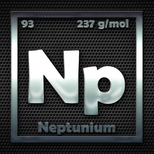 Хімічні Елементи Періодичній Таблиці Названого Нептуна — стокове фото