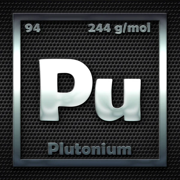 Хімічні Елементи Періодичній Таблиці Плутонію — стокове фото