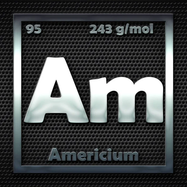 Die Chemischen Elemente Periodensystem Des Genannten Americium — Stockfoto