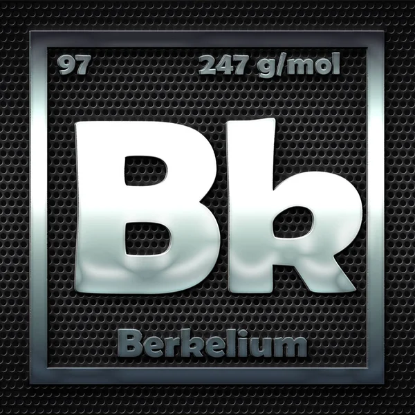 Los Elementos Químicos Tabla Periódica Del Berkelium Nombrado — Foto de Stock