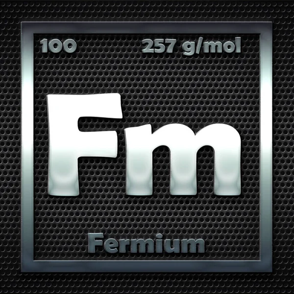 Elementos Químicos Tabela Periódica Férmio Nomeado — Fotografia de Stock