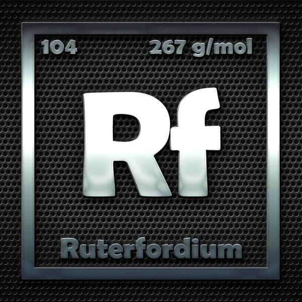 Elementos Químicos Tabela Periódica Ruterfordium Nomeado — Fotografia de Stock