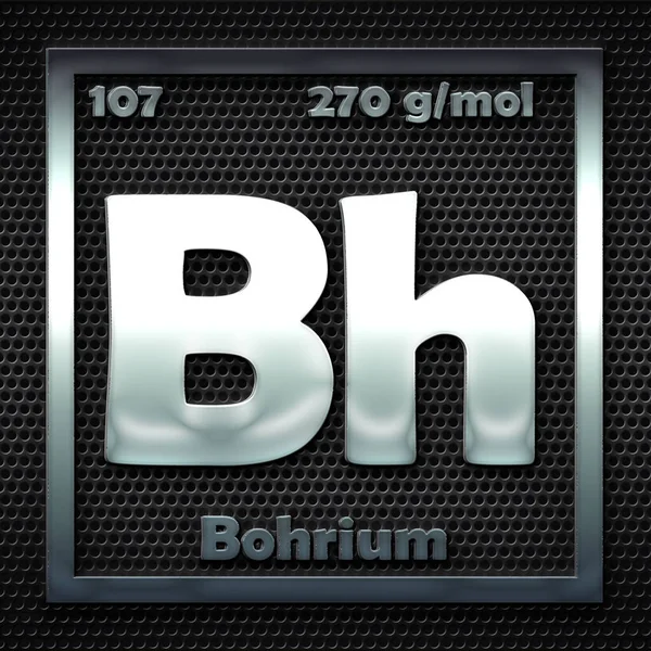 Gli Elementi Chimici Nella Tavola Periodica Del Bohrium Nominato — Foto Stock