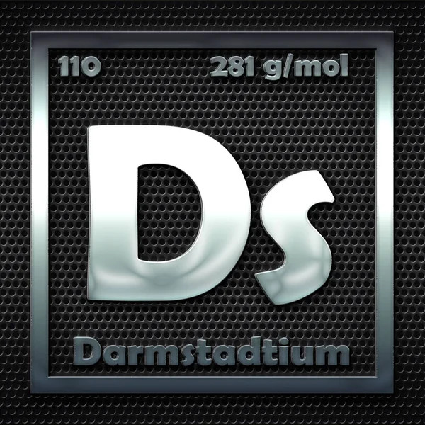 Kémiai Elemek Megnevezett Darmstadtium Periódusos Táblázatában — Stock Fotó
