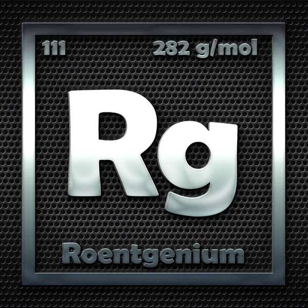 Chemical Elements Periodic Table Named Roentgenium — Stock Photo, Image