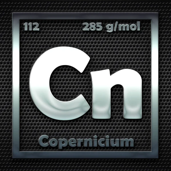 命名为哥白尼的周期表中的化学元素 — 图库照片