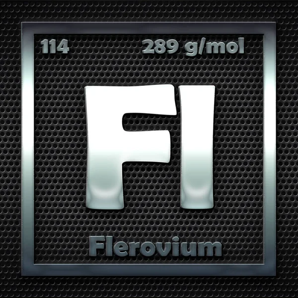 Chemical Elements Periodic Table Named Flerovium — Stock Photo, Image