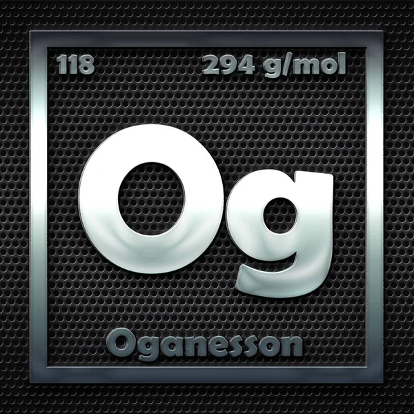 Chemical Elements Periodic Table Named Oganesson — Stock Photo, Image