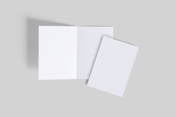 Brochure catalog with A5 paper size with blanks made in 3D software that can be edited using raster-based software and can be used to display your work